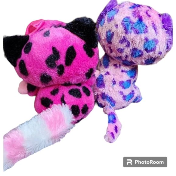 Reagan the Leopard Ty Beanie and Yoohoo & Friends Hot Pink Cheetah Plush Set - Picture 2 of 10